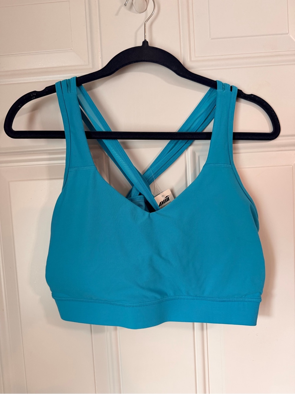 Avia Bright Turquoise Cross-Back Sports Bra
